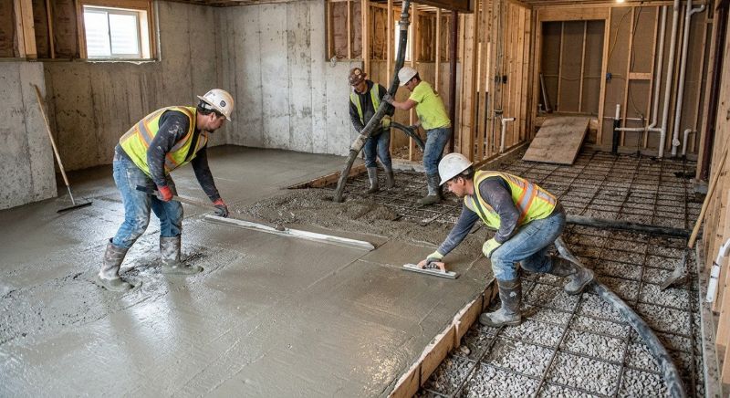 Basement Concrete Installation in Hamden, CT