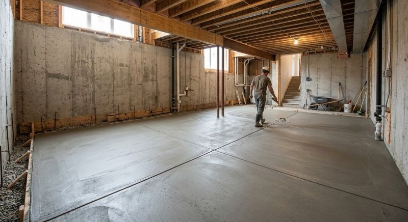 Basement Concrete Installation in Shelton, CT
