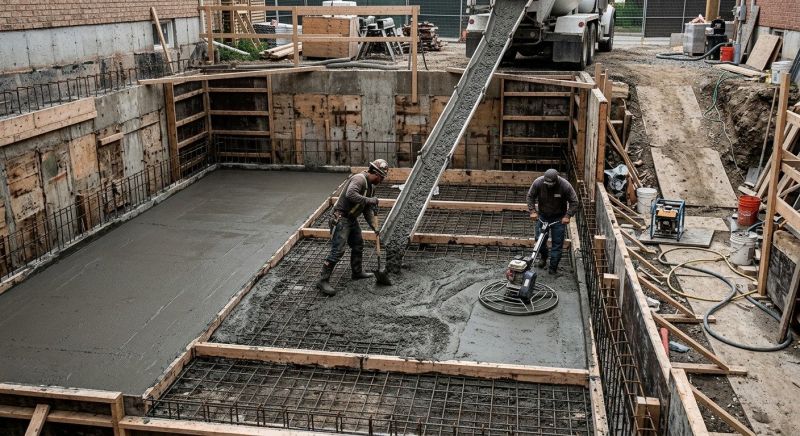 Basement Concrete Installation in Southington, CT