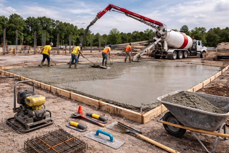 Commercial Slab Installation in Bethany, CT